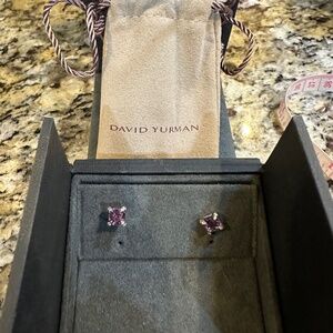 David Yurman Amethyst Petite Chatelaine Stud Earrings